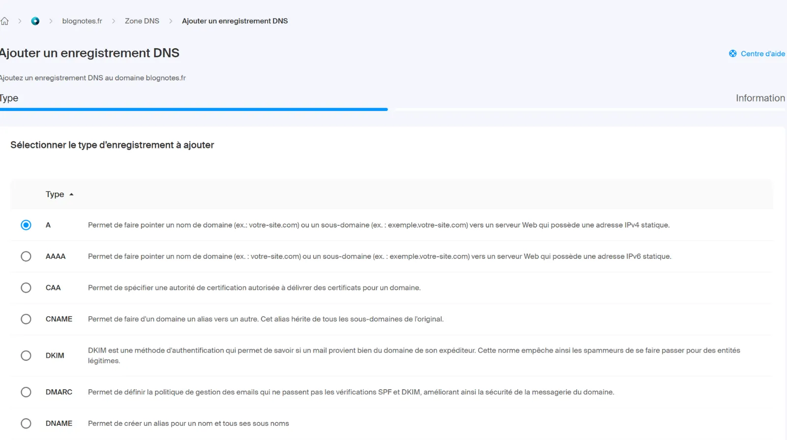 Rediriger le NDD-Type-A rediriger le ndd type a