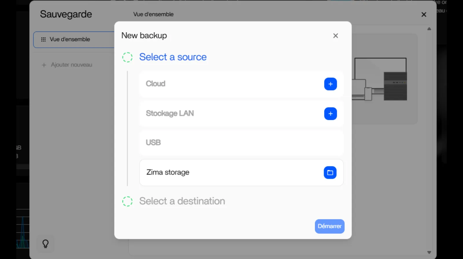 zimaos linterface intuitive backup