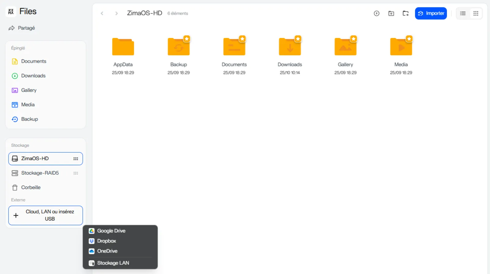 zimaos linterface intuitive files