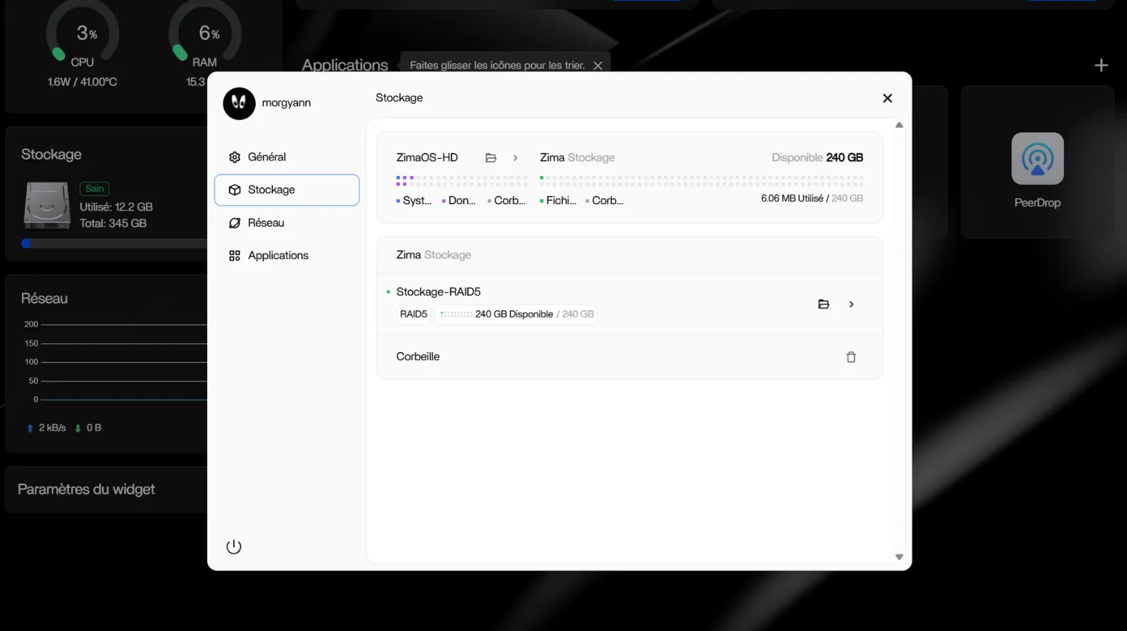 ZimaOS-Linterface-intuitive-Le Stockage zimaos linterface intuitive le stockage