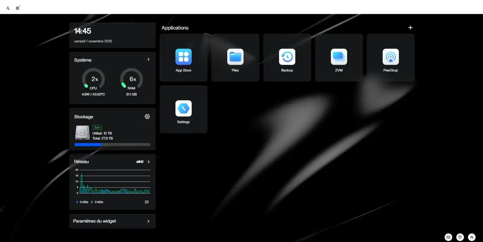 ZimaOS-Linterface-intuitive Tableau de bord zimaos linterface intuitive tableau de bord