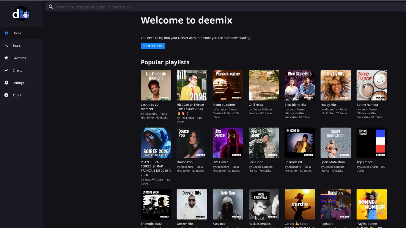 installer deemix ouvrir settings installer deemix ouvrir settings