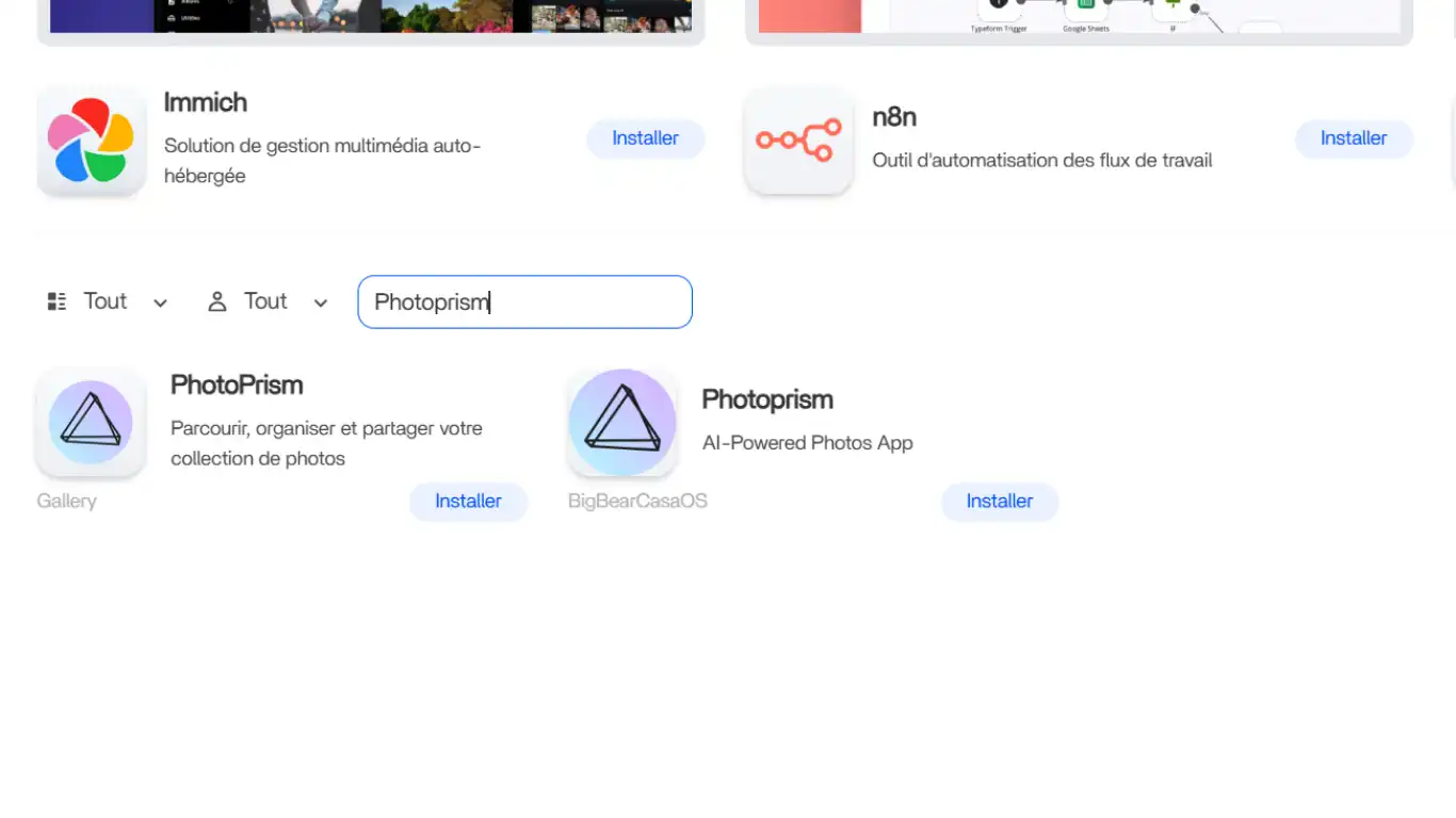 intaller photoprism barre de recherche intaller photoprism barre de recherche